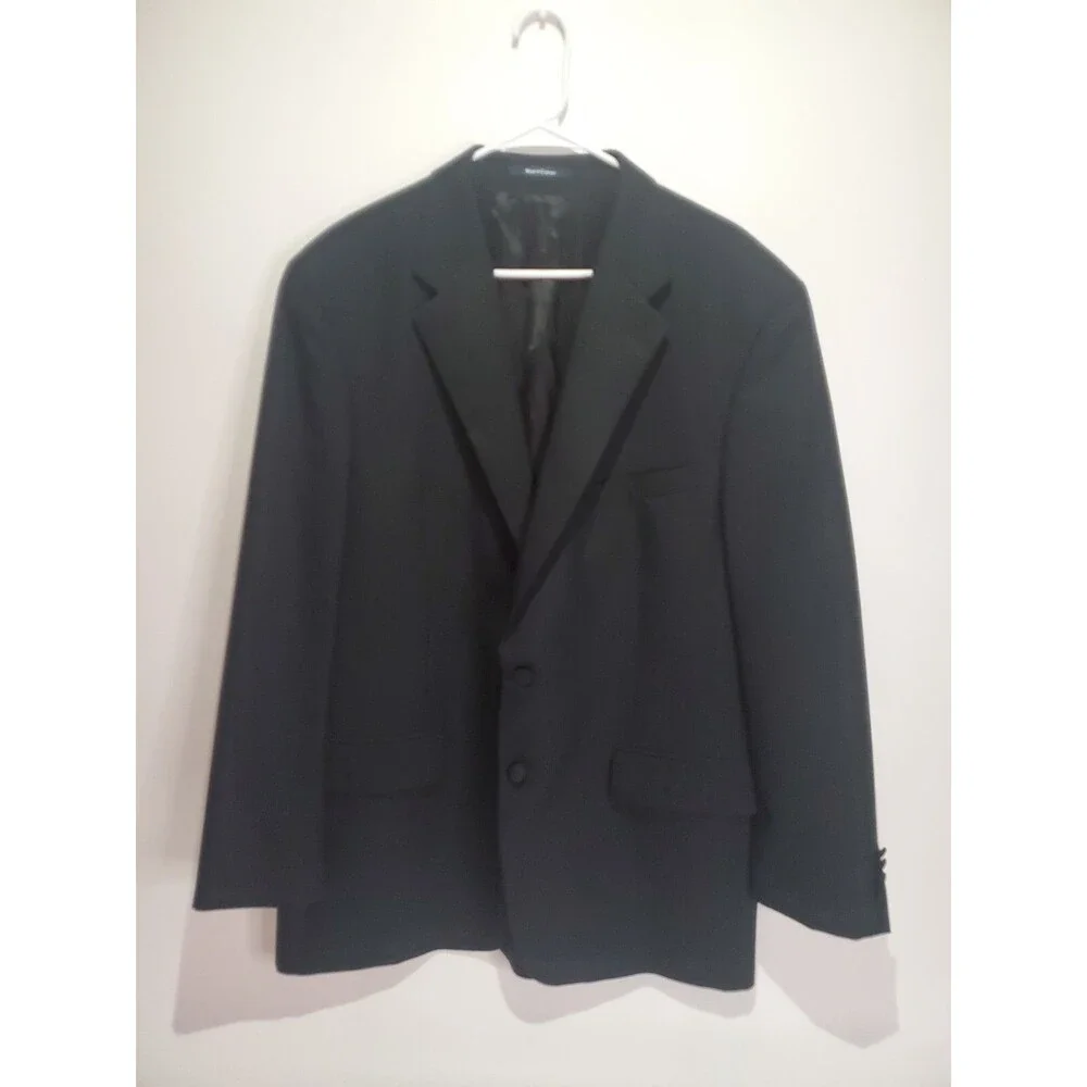 Chaps By Ralph Lauren Men's‎ 100% Pure Wool Suit Jacket, Black, 46T